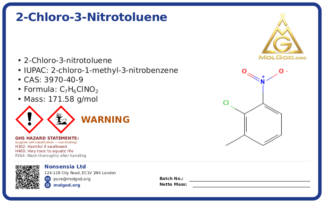 2-Chloro-3-nitrotoluene (CAS 3970-40-9), CAS 3970-40-9 — chemical product label