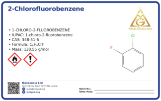 2-Chlorofluorobenzene (CAS 348-51-6), CAS 348-51-6 — chemical product label