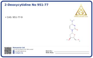 2-Deoxycytidine CAS No 951-77 (CAS 951-77-9) — Xilong Scientific, CAS 951-77-9 — chemical product label