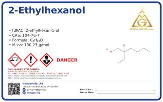 104-76-7, CAS 104-76-7 — chemical product label