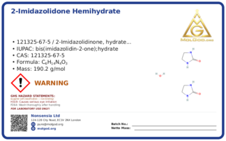 2-Imidazolidone hemihydrate (CAS 121325-67-5), CAS 121325-67-5 — chemical product label