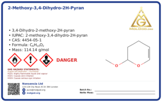 2-Methoxy-3,4-dihydro-2H-pyran (CAS 4454-05-1), CAS 4454-05-1 — chemical product label
