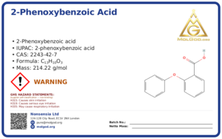 2-Phenoxybenzoic Acid (CAS 2243-42-7), CAS 2243-42-7 — chemical product label
