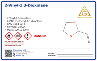 2-Vinyl-1,3-dioxolane (CAS 3984-22-3), CAS 3984-22-3 — chemical product label