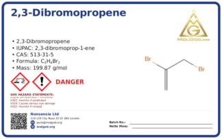 2,3-Dibromopropene (CAS 513-31-5), CAS 513-31-5 — chemical product label