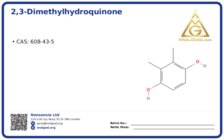 2,3-Dimethylhydroquinone (CAS 608-43-5), CAS 608-43-5 — chemical product label