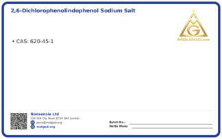 2,6-Dichlorophenolindophenol sodium salt hydrate (CAS 620-45-1), CAS 620-45-1 — chemical product label