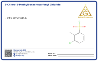 3-Chloro-2-Methylbenzenesulfonyl chloride (CAS 80563-86-6), CAS 80563-86-6 — chemical product label