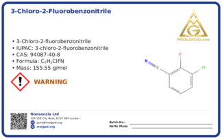 3-Chloro-2-fluorobenzonitrile (CAS 94087-40-8), CAS 94087-40-8 — chemical product label