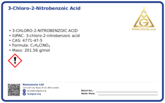 3-Chloro-2-nitrobenzoic acid (CAS 4771-47-5), CAS 4771-47-5 — chemical product label