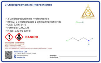 3-Chloropropylamine hydrochloride (CAS 6276-54-6), CAS 6276-54-6 — chemical product label