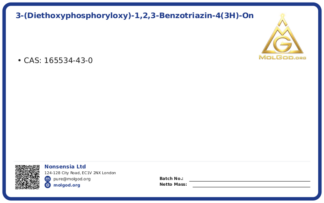 3-(Diethoxyphosphoryloxy)-1,2,3-benzotriazin-4(3H)-one (CAS 165534-43-0), CAS 165534-43-0 — chemical product label