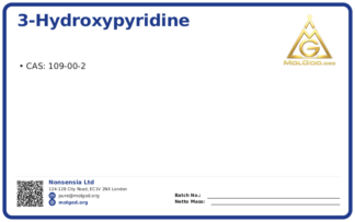 3-Hydroxypyridine (CAS 109-00-2), CAS 109-00-2 — chemical product label