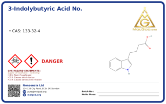 3-Indolybutyric Acid CAS No.:	133-32 (CAS 133-32-4) — Xilong Scientific, CAS 133-32-4 — chemical product label