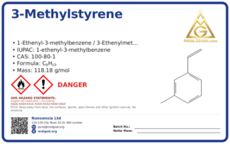3-METHYLSTYRENE (CAS 100-80-1), CAS 100-80-1 — chemical product label