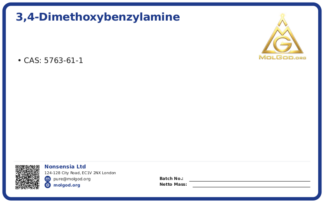 3,4-Dimethoxybenzylamine (CAS 5763-61-1), CAS 5763-61-1 — chemical product label