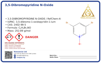 3,5-Dibromopyridine N-Oxide (CAS 2402-99-5) — Beijing Tong Guang, CAS 2402-99-5 — chemical product label