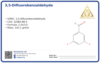 3,5-Difluorobenzaldehyde (CAS 32085-88-4), CAS 32085-88-4 — chemical product label
