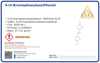 4-(4-Bromophenylazo)phenol (CAS 3035-94-7) — Beijing Tong Guang, CAS 3035-94-7 — chemical product label