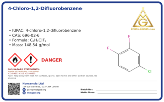 4-Chloro-1,2-difluorobenzene (CAS 696-02-6), CAS 696-02-6 — chemical product label
