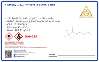 4-Ethoxy-1,1,1-trifluoro-3-buten-2-one (CAS 17129-06-5), CAS 17129-06-5 — chemical product label