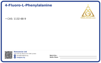 4-FLUORO-L-PHENYLALANINE (CAS 1132-68-9), CAS 1132-68-9 — chemical product label