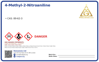 4-Methyl-2-nitroaniline (CAS 89-62-3), CAS 89-62-3 — chemical product label