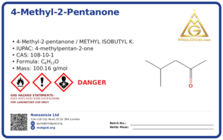 Метилизобутилкетон (MIBK) (CAS 108-10-1), CAS 108-10-1 — chemical product label