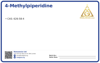 4-Methylpiperidine (CAS 626-58-4), CAS 626-58-4 — chemical product label