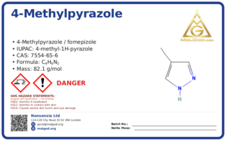 4-Methylpyrazole (CAS 7554-65-6), CAS 7554-65-6 — chemical product label