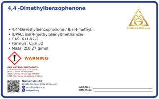 4,4'-Dimethylbenzophenone (CAS 611-97-2) — chemical product label