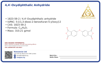 4,4′-Oxydiphthalic anhydride (CAS 1823-59-2), CAS 1823-59-2 — chemical product label