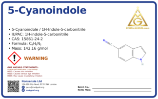 5-Cyanoindole (CAS 15861-24-2), CAS 15861-24-2 — chemical product label