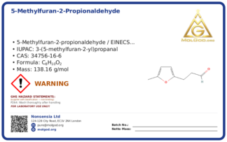 5-Methylfuran-2-propionaldehyde (CAS 34756-16-6), CAS 34756-16-6 — chemical product label