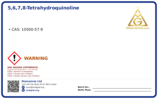 5,6,7,8-Tetrahydroquinoline (CAS 10500-57-9), CAS 10500-57-9 — chemical product label