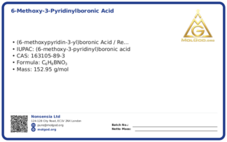 6-Methoxy-3-pyridinylboronic acid (CAS 163105-89-3), CAS 163105-89-3 — chemical product label