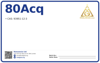 80ACQ (CAS 93951-12-3), CAS 93951-12-3 — chemical product label