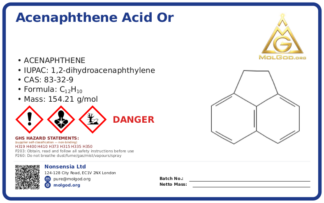 Acenaphthene Acid Or Base (CAS 83-32-9), CAS 83-32-9 — chemical product label