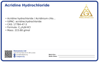 Acridine hydrochloride (CAS 17784-47-3), CAS 17784-47-3 — chemical product label