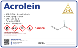 Acrolein (CAS 107-02-8), CAS 107-02-8 — chemical product label