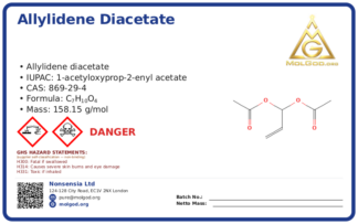Allylidene diacetate (CAS 869-29-4), CAS 869-29-4 — chemical product label