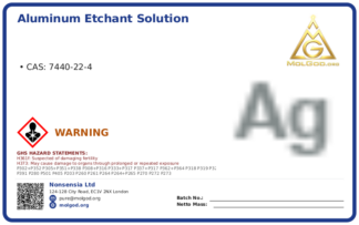 Aluminum Etchant Solution (CAS 7440-22-4) — Xilong Scientific, CAS 7440-22-4 — chemical product label