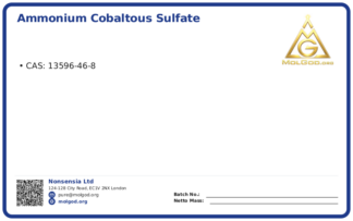 Ammonium Cobaltous Sulfate (CAS 13596-46-8), CAS 13596-46-8 — chemical product label