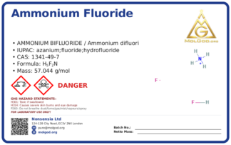 Ammonium fluoride (CAS 1341-49-7), CAS 1341-49-7 — chemical product label