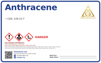 Anthracene (CAS 120-12-7), CAS 120-12-7 — chemical product label