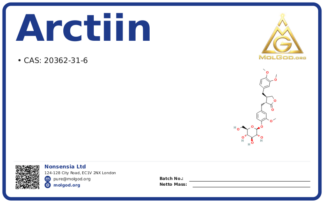 Arctiin (CAS 20362-31-6), CAS 20362-31-6 — chemical product label