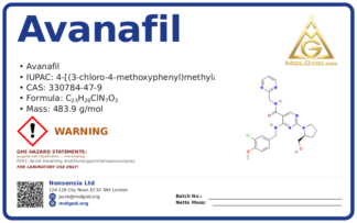 Avanafil (CAS 330784-47-9), CAS 330784-47-9 — chemical product label
