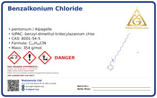 Benzalkonium chloride (CAS 8001-54-5), CAS 8001-54-5 — chemical product label