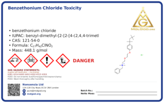 Benzethonium Chloride Toxicity (CAS 121-54-0), CAS 121-54-0 — chemical product label