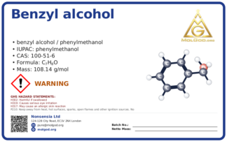 Benzalcohol (CAS 100-51-6), CAS 100-51-6 — chemical product label